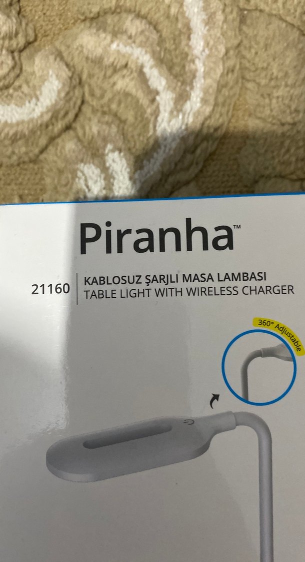 Piranha Kablosuz Şarjlı Masa Lambası Beyaz 21160 - Görsel 2