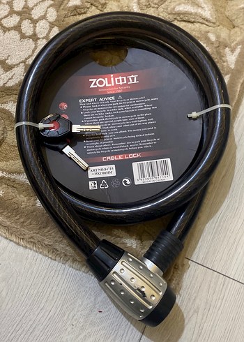 ZOLIY Siyah Kablo Kilidi - Görsel 3