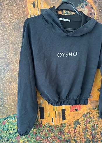 Oysho füme Kapüşonlu Kadın Sweatshirt - Görsel 2