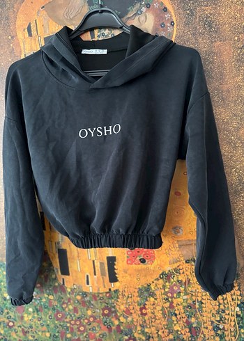Oysho füme Kapüşonlu Kadın Sweatshirt - Görsel 3