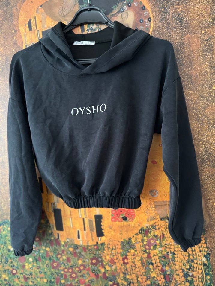 Oysho füme Kapüşonlu Kadın Sweatshirt - Görsel 3
