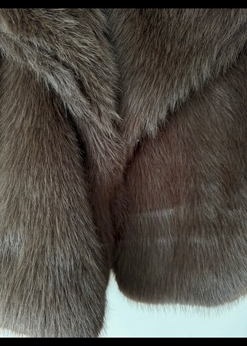 Kahverengi Kürk Detaylı Midi Kadın Mont - Görsel 2