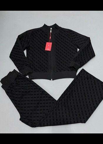 Kadın Baskılı Kahverengi Mini Eşofman Takımı - Görsel 2