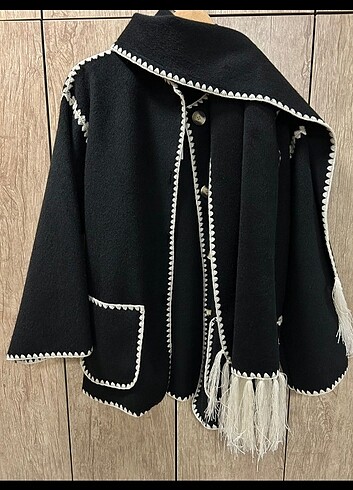 diğer Beden siyah Renk Pinterest kendinden atkılı kaşe ceket