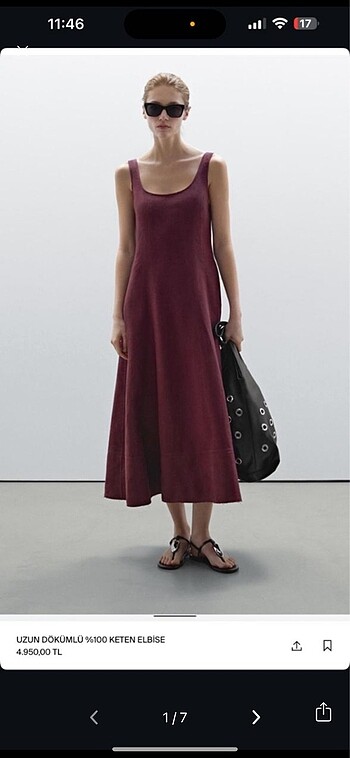 Massimo dutti Keten elbise