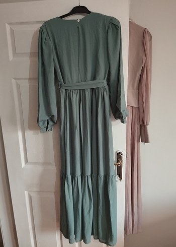 Uzun Kollu Kemerli Bohem Elbise - Görsel 6