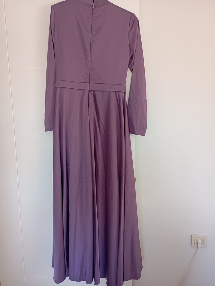 Mor  Drapeli Kadın Abiye - Görsel 4