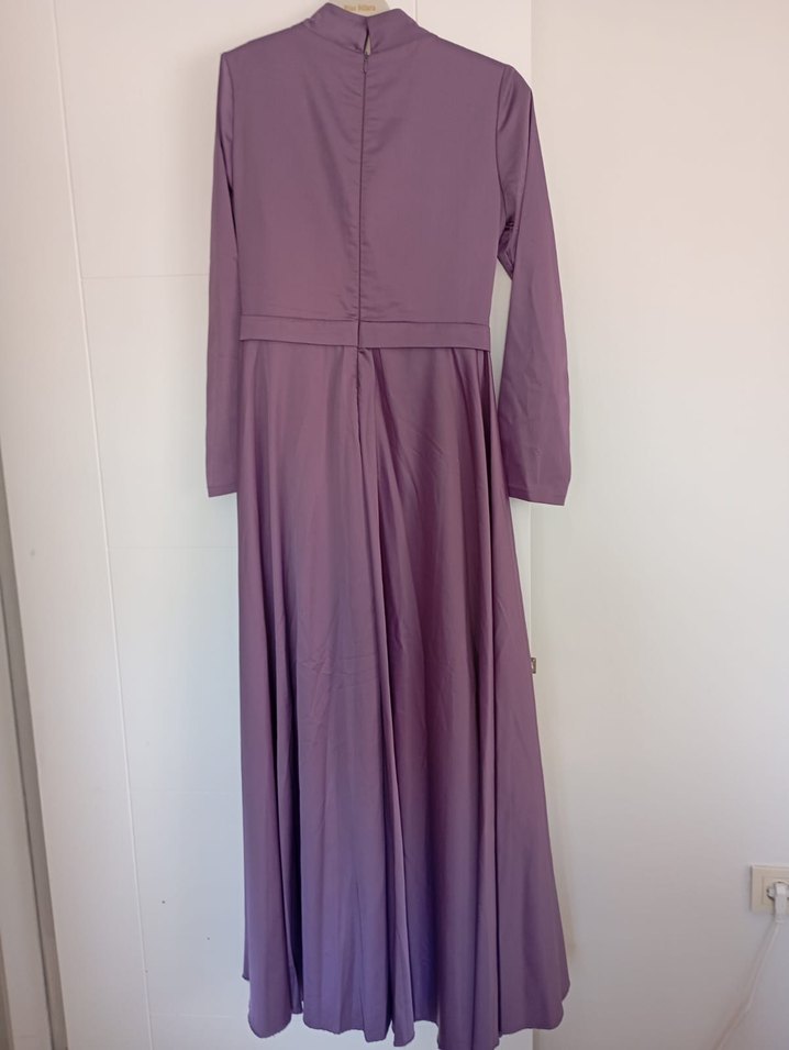 Mor  Drapeli Kadın Abiye - Görsel 3