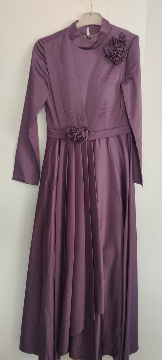Mor  Drapeli Kadın Abiye - Görsel 2