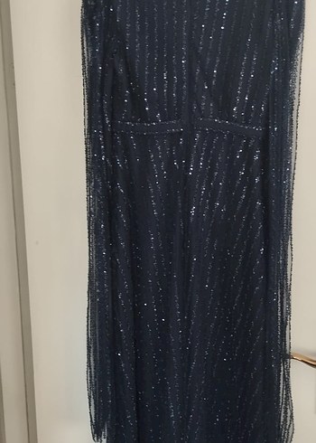 lacivert pelerinli tesettür abiye - Görsel 3