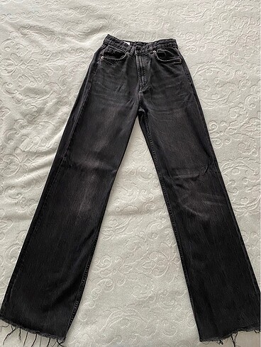 36 Beden siyah Renk zara siyah wide leg jean