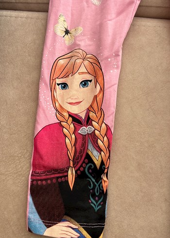8 Yaş Beden Kız Çocuk Anna ve Elsa baskılı Tayt