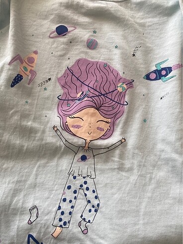 7 Yaş Beden Kız çocuk pijama takımı
