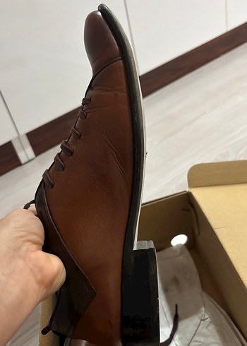 Hakiki deri Kahverengi Erkek Ayakkabısı - Görsel 6