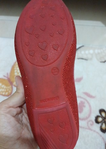 Parlak Kırmızı Kız Babet Ayakkabı - Görsel 2