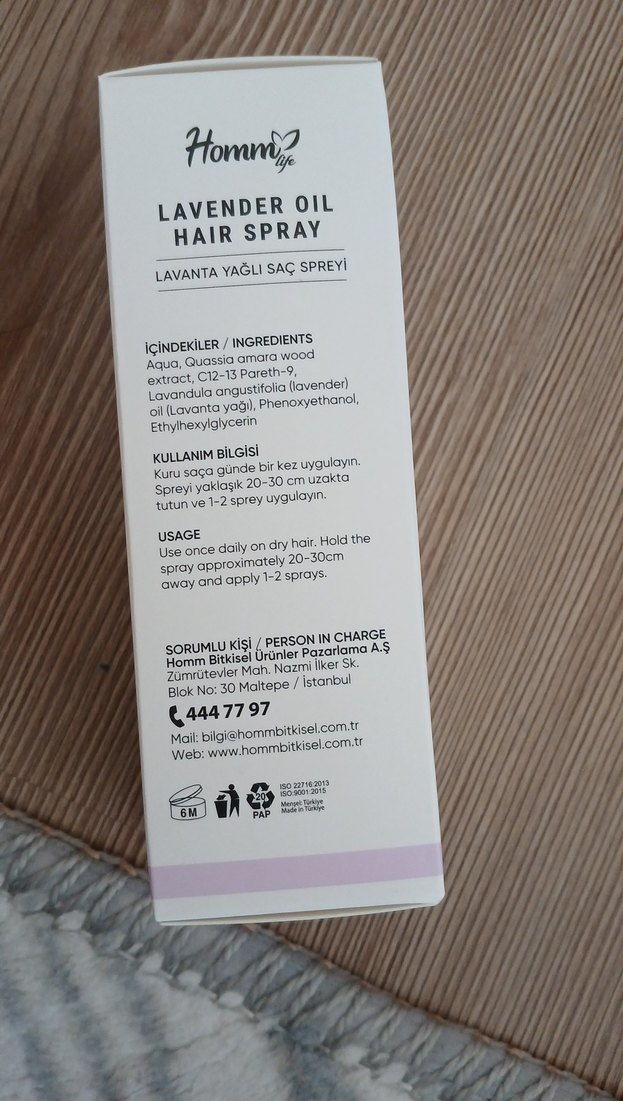 Homni Lavanta Yağlı Saç Spreyi 50 ml - Görsel 2