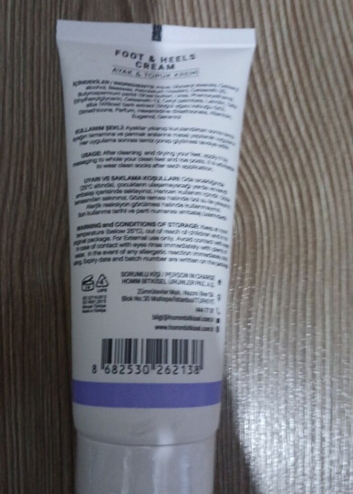 Homm bitkisel ayak topuk kremi   - Görsel 2