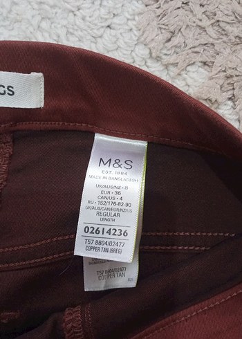 M&S Bordo Kadın Jeans - Görsel 6