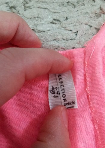 Kız Çocuk Pembe Fırfırlı Askılı Bluz - Görsel 3