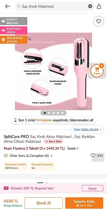 Saç kırık alma makinesi - Görsel 4