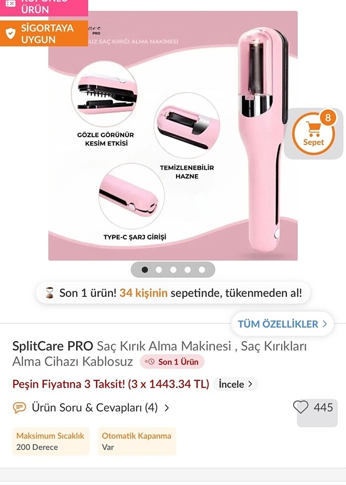 Saç kırık alma makinesi - Görsel 4