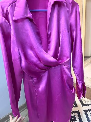 Zara elbise saten