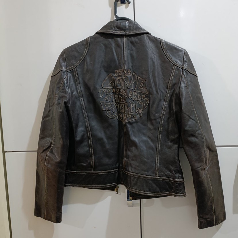 Vintage Kadın %100 Deri Ceket - Görsel 3