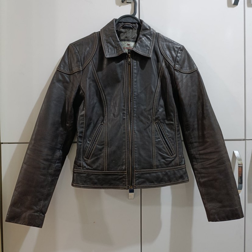 Vintage Kadın %100 Deri Ceket - Görsel 2