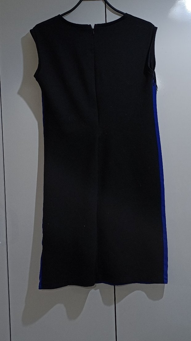 Dantel Detaylı Saks mavisi elbise - Görsel 3