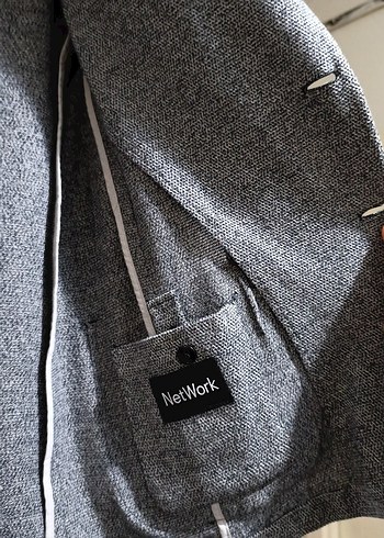 Düğmeli Gri Erkek Ceket - Görsel 3