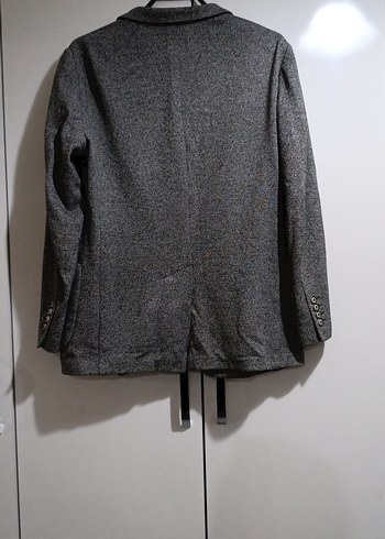 Düğmeli Gri Erkek Ceket - Görsel 4