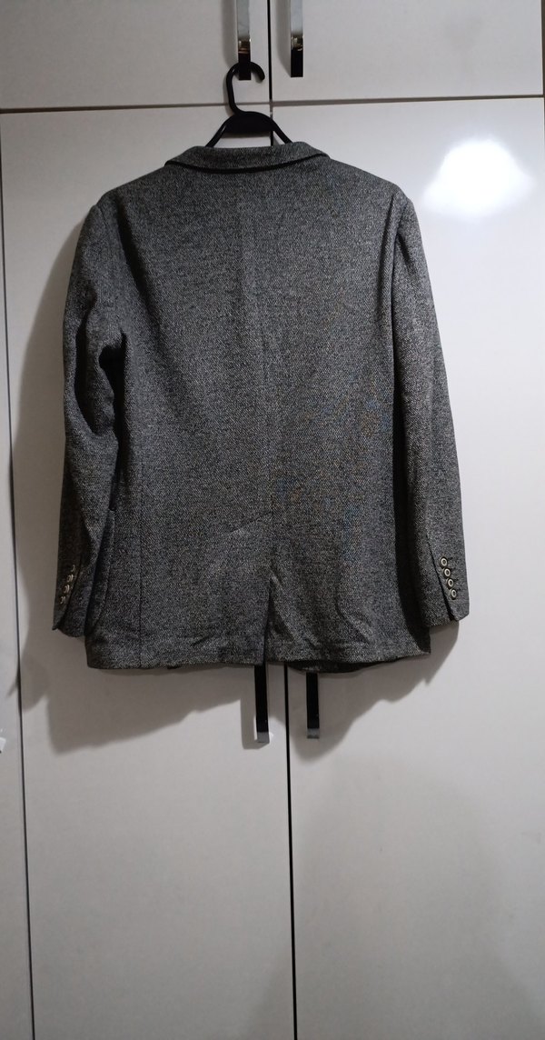 Düğmeli Gri Erkek Ceket - Görsel 4