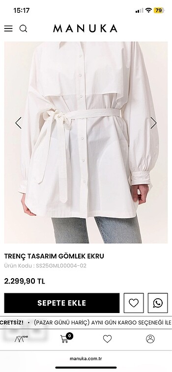 Manuka Trenç Gömlek