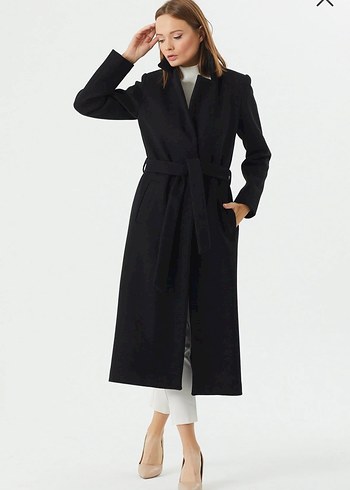 Siyah Uzun Klasik Kaban - Görsel 9