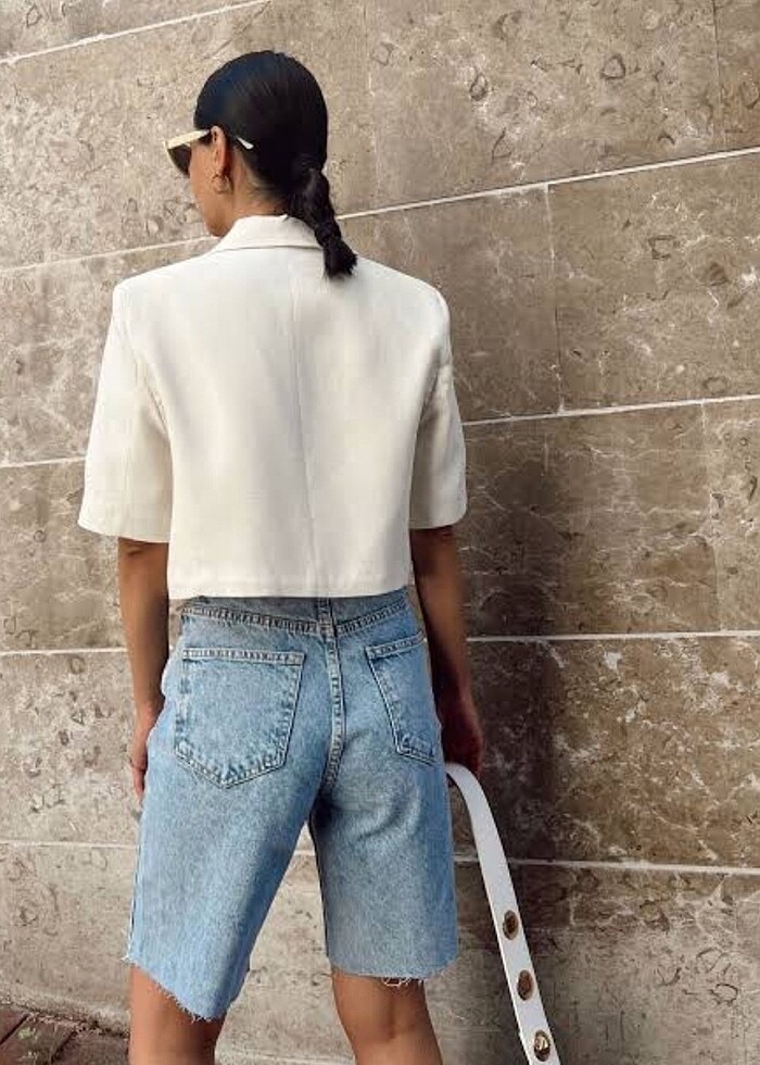 Crop ceket - Görsel 5