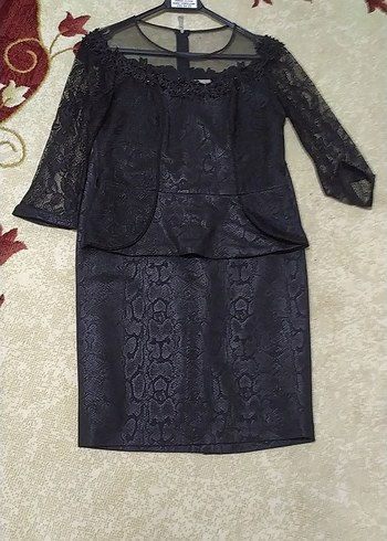 Siyah Dantelli Gotik Mini Bluz etek takim - Görsel 5