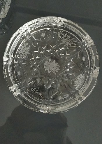 İşlemeli Beyaz kristal küllük - Görsel 2