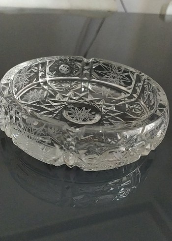 İşlemeli Beyaz kristal küllük - Görsel 3