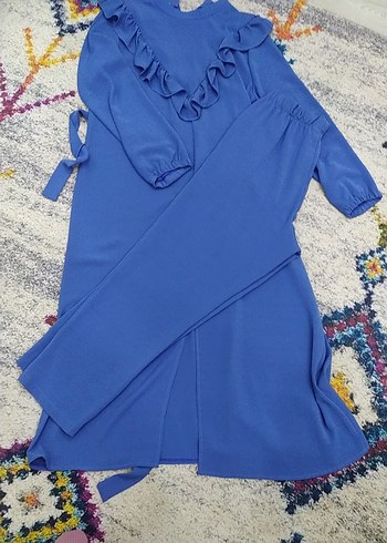 Mavi Uzun Kollu V Yaka takim - Görsel 2