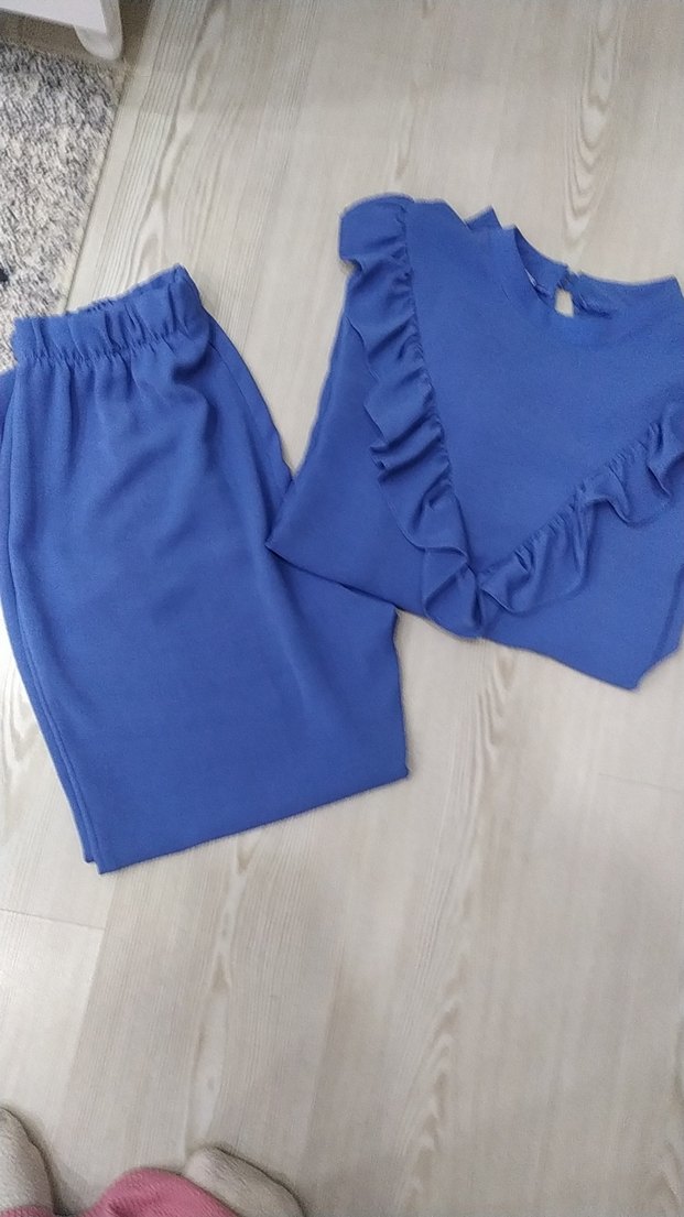 Mavi Uzun Kollu V Yaka takim - Görsel 5