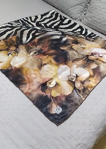 Kahverengi Bohem Desenli Kadın eşarp - Görsel 2