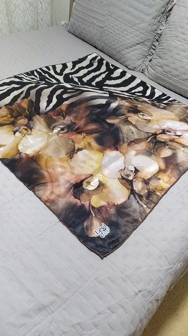 Kahverengi Bohem Desenli Kadın eşarp - Görsel 2