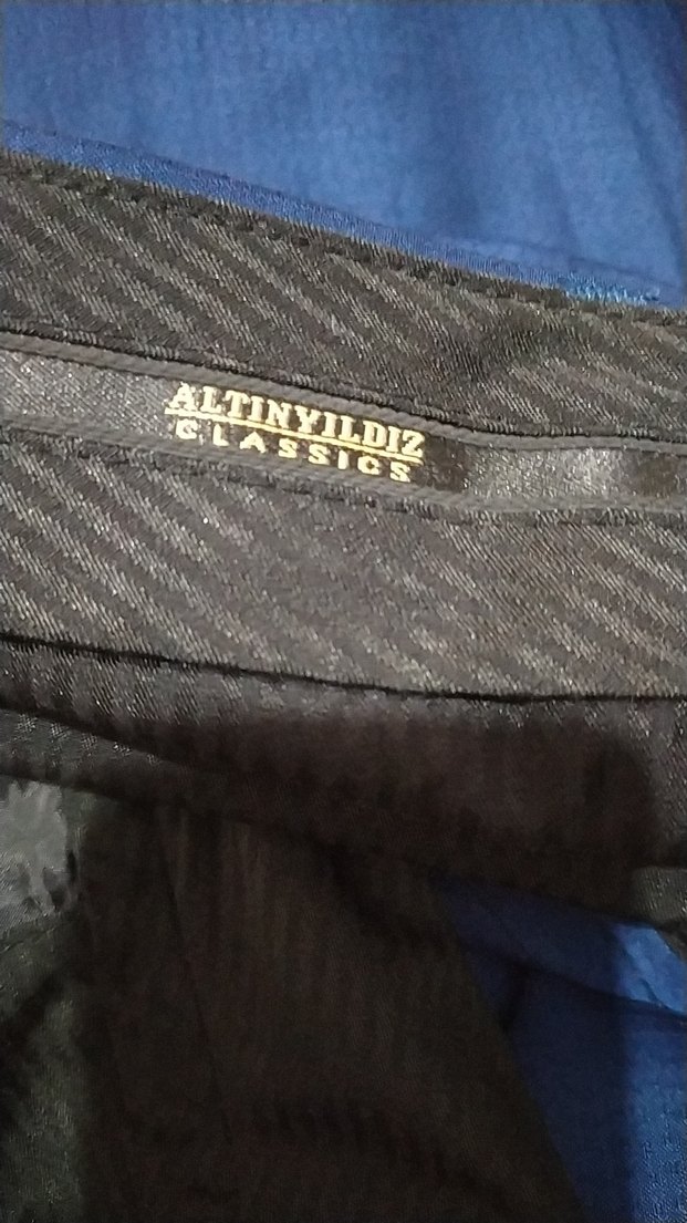 Mavi Parlak Düğmeli Erkek Takım Elbise Ceket pantolon - Görsel 4