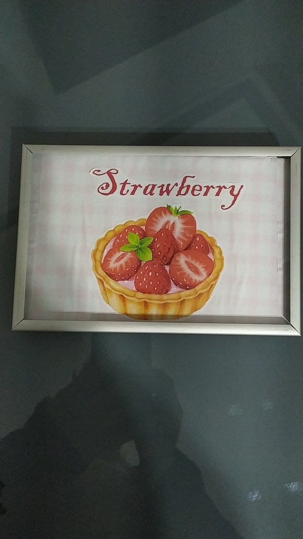 Pembe Bohem Çilek Desenli ve ciskek resimli Mutfak tablo - Görsel 2