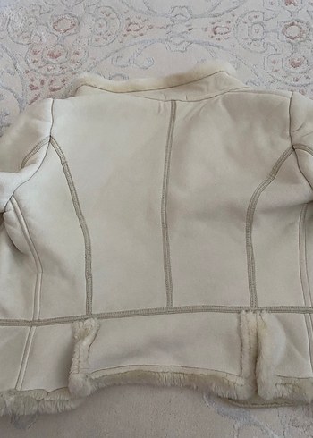 Benetton Beyaz Kürklü Mont - Görsel 3