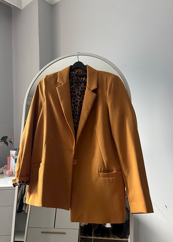 Camel Midi Kadın Blazer - Görsel 4