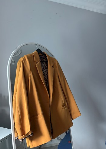 38 Beden camel Renk Camel Midi Kadın Blazer
