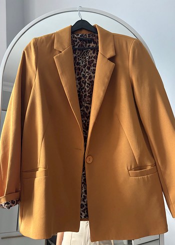 Camel Midi Kadın Blazer - Görsel 6
