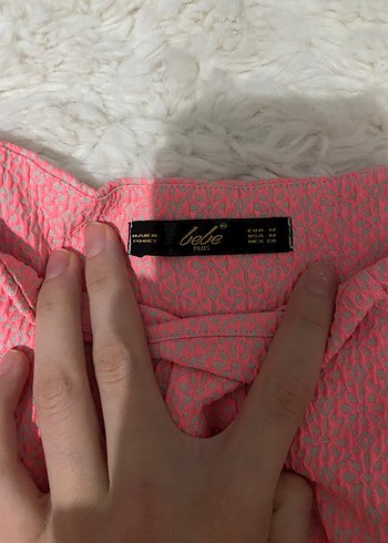 Diğer Dantel Detaylı Pembe Mini Şort
