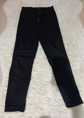 Kadın Siyah Regular Fit Midi Kot Pantolon